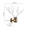 Resin Deer Antler Golden Art Deco LED Wall Sconce