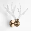 Resin Deer Antler Golden Art Deco LED Wall Sconce