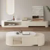 Velar 1803 mm Extendable TV Stand & Coffee Table Set – White