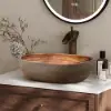 480mm Oval Ceramic Bathroom Sink – Matte Glazed Vessel Sink