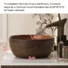 480mm Oval Ceramic Bathroom Sink – Matte Glazed Vessel Sink