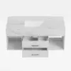 Modern 90 cm Floating Single Bathroom Vanity with Sink, Sintered Stone Top – White