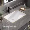 Modern 100 cm Floating Single Bathroom Vanity with Sink, Sintered Stone Top
