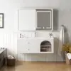 LED Medicine Cabinet Wall-mounted Bathroom Mirror Matte White 1200mm