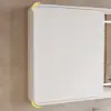 LED Medicine Cabinet Wall-mounted Bathroom Mirror Matte White 1200mm