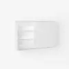 LED Medicine Cabinet Wall-mounted Bathroom Mirror Matte White 1200mm