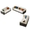 Vertex Modern Leather 3-Piece Living Room Sofa Set – AUD-H1739
