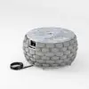 Cocaro Outdoor 27" Propane Smokeless Round Fire Pit Table in Gray