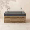 Tevara Outdoor 100 cm Propane Smokeless Rectangular Fire Pit Table in Grey