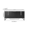 Aro 59" Freestanding Double Bathroom Vanity with Sink, Sintered Stone Top – Black – AUD-H1745