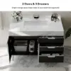 Aro 35-inch Freestanding Single Bathroom Vanity with Sink, Sintered Stone Top – Black – AUD-H1746