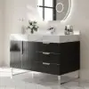 Aro 35-inch Freestanding Single Bathroom Vanity with Sink, Sintered Stone Top – Black – AUD-H1746