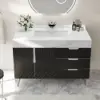 Aro 35-inch Freestanding Single Bathroom Vanity with Sink, Sintered Stone Top – Black – AUD-H1746