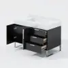 Aro 35-inch Freestanding Single Bathroom Vanity with Sink, Sintered Stone Top – Black – AUD-H1746