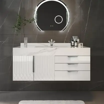 Picture of Aro 900 mm Floating Single Bathroom Vanity with Sink, Sintered Stone Top