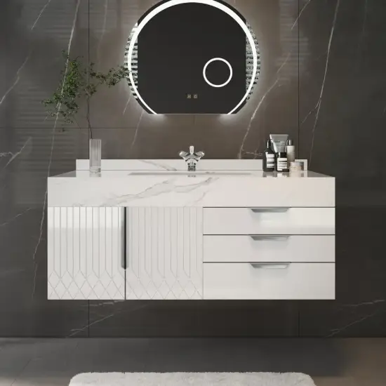 Aro 900 mm Floating Single Bathroom Vanity with Sink, Sintered Stone Top
