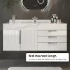 Aro 900 mm Floating Single Bathroom Vanity with Sink, Sintered Stone Top