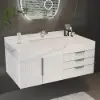 Aro 900 mm Floating Single Bathroom Vanity with Sink, Sintered Stone Top
