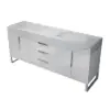 Aro 59" Freestanding Double Bathroom Vanity with Sink, Sintered Stone Top – White – Series Sinks