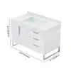 Aro 35-inch Freestanding Single Bathroom Vanity with Sink, Sintered Stone Top – White – AUD-H1750