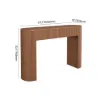 Oval Walnut Console Table with Waved Wood Top