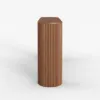 Oval Walnut Console Table with Waved Wood Top