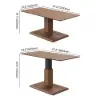 1200mm Walnut Lift-Top Height-Adjustable Coffee Table