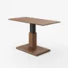 1200mm Walnut Lift-Top Height-Adjustable Coffee Table