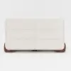 Curva 160 cm Boucle White 6-Drawer Dresser with Charging Station