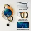 26" LED Silent Wall Clock with Voice-Activated & Dual Power Supply