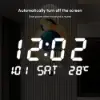 26" LED Silent Wall Clock with Voice-Activated & Dual Power Supply