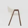 Modern Warm White Linen Dining Chair with Upholstered, 6 Pieces