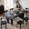 71" Wood Rectangular Dining Table with Seats 6-8 People