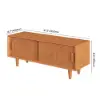 1200mm Solid Rubberwood Natural Entryway Bench with Storage
