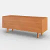 1200mm Solid Rubberwood Natural Entryway Bench with Storage