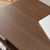 Mid Century Modern 163 cm Rectangular Walnut Veneer Desk with 6 Drawers