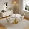 Grovyn 160 cm Buffet Sideboard Sintered Stone Top White Fluted with Adjustable Shelves
