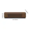 2000mm Walnut Glass Door TV Stand with Storage and LED