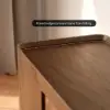 2000mm Walnut Glass Door TV Stand with Storage and LED
