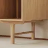 1400mm Mid-century Style Natural Wood Home Office Desk with 3 Drawers