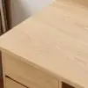 1400mm Mid-century Style Natural Wood Home Office Desk with 3 Drawers