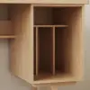 1400mm Mid-century Style Natural Wood Home Office Desk with 3 Drawers