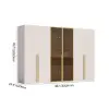 Minimalist and Luxurious 6-Door Wardrobe with Glass Display and Lighting