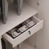 Minimalist and Luxurious 6-Door Wardrobe with Glass Display and Lighting