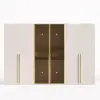 Minimalist and Luxurious 6-Door Wardrobe with Glass Display and Lighting