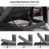 Tevara 4-Piece Outdoor Teak & Aluminium Modular Sofa Set for 6 in Grey with Ivory Cover