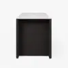 Picture of Mid-Century Modern 129 cm Glossy Sintered Stone Top Kitchen Island with Cabinets, Black