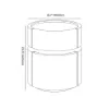 Saddle Leather 2-Drawer Smart LED Nightstand with Wireless Charging