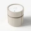 Saddle Leather 2-Drawer Smart LED Nightstand with Wireless Charging
