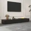 200 cm Modern Sintered Stone LED Flame Humidifier TV Stand with 2 Drawers – AUD-H1780